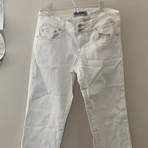 Low-rise vintage Old Navy cropped white jeans